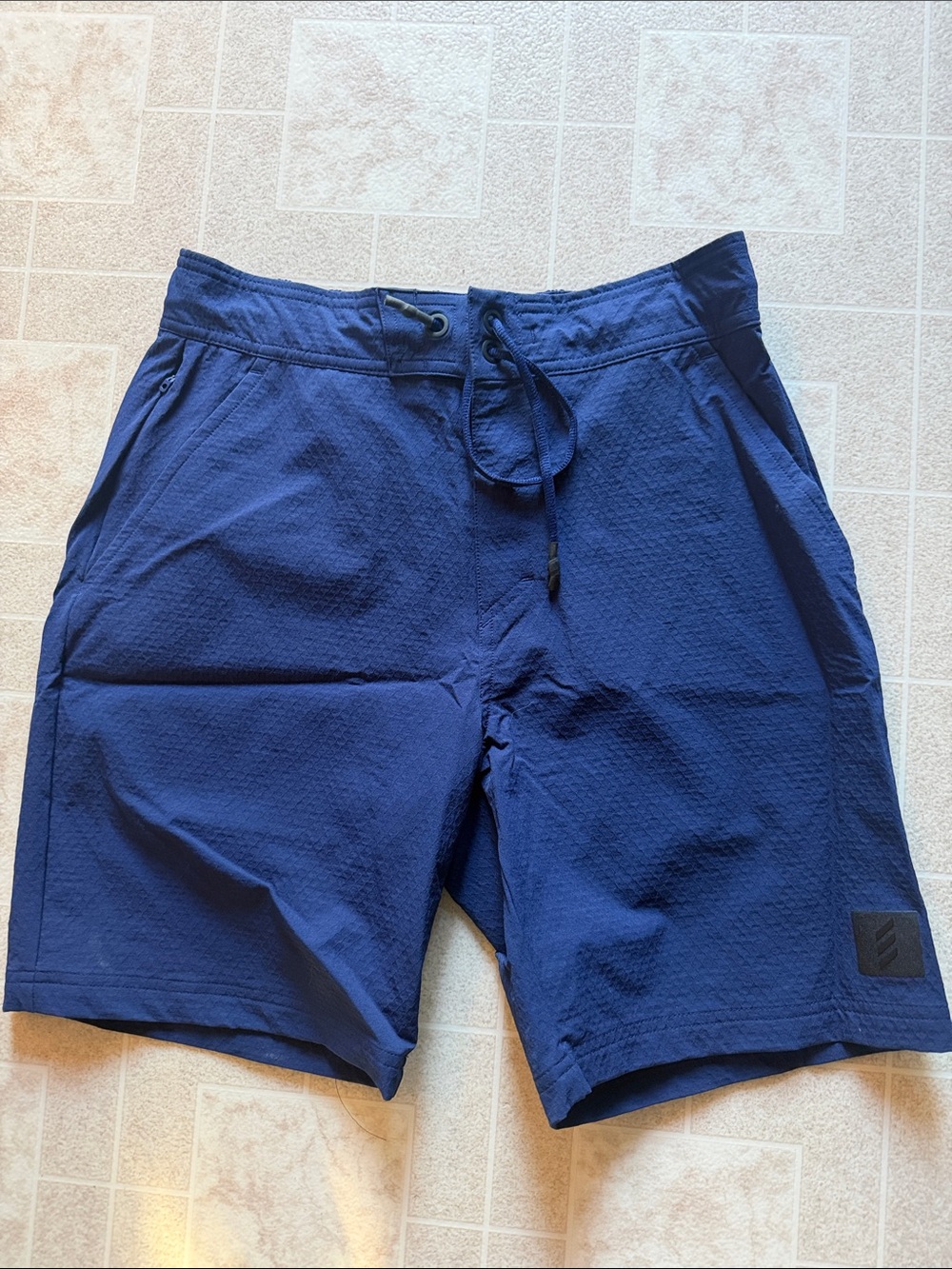 Men's Navy Athletic Shorts with Drawstring adidas